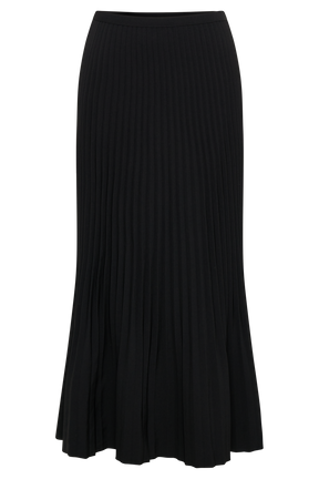 Twyla Pleated Suiting Maxi Skirt - Black