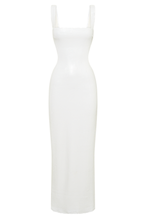 Adoria Sequin Cut Out Maxi Dress - White