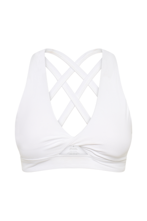 Jackie Twist Crop Top - White