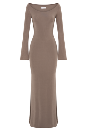 Millicent Slinky Long Sleeve Maxi Dress - Coco