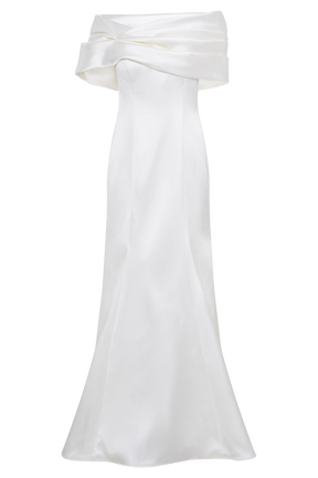 Saosire Satin Wedding Gown - White
