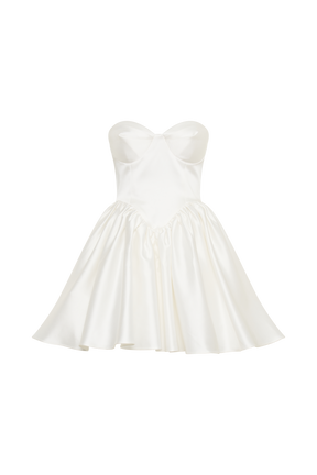 Hollie Structured Corset Mini Dress - White