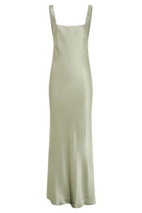 Ensley Satin Maxi Dress - Sage
