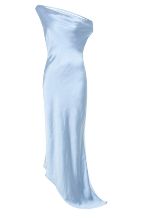 Yvette Slip Maxi Dress With Asymmetrical Hem - Cornflower Blue