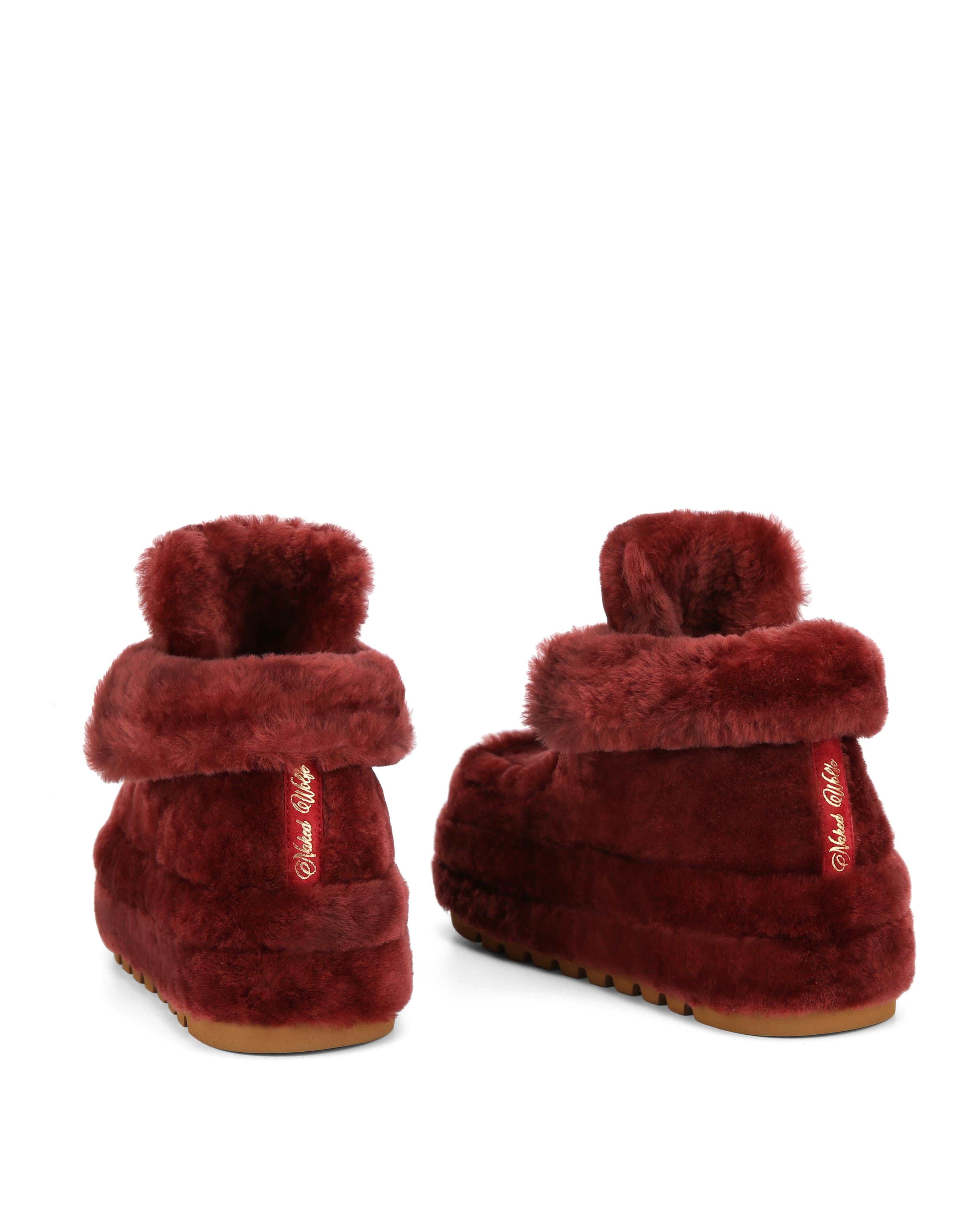 Bambi Burgundy Shearling