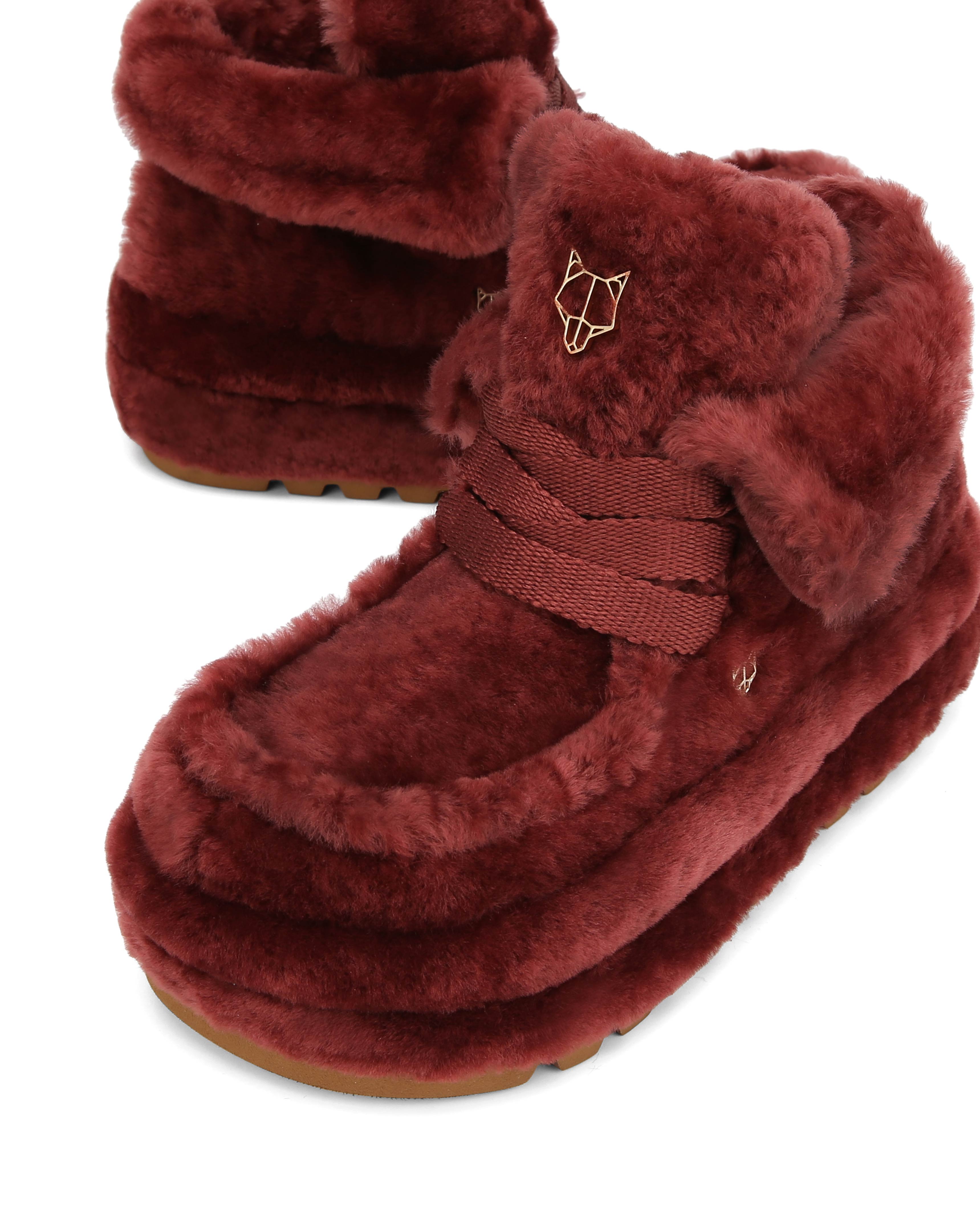 Bambi Burgundy Shearling