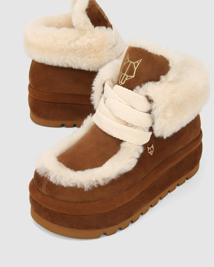 Bambi Tan Suede/Shearling