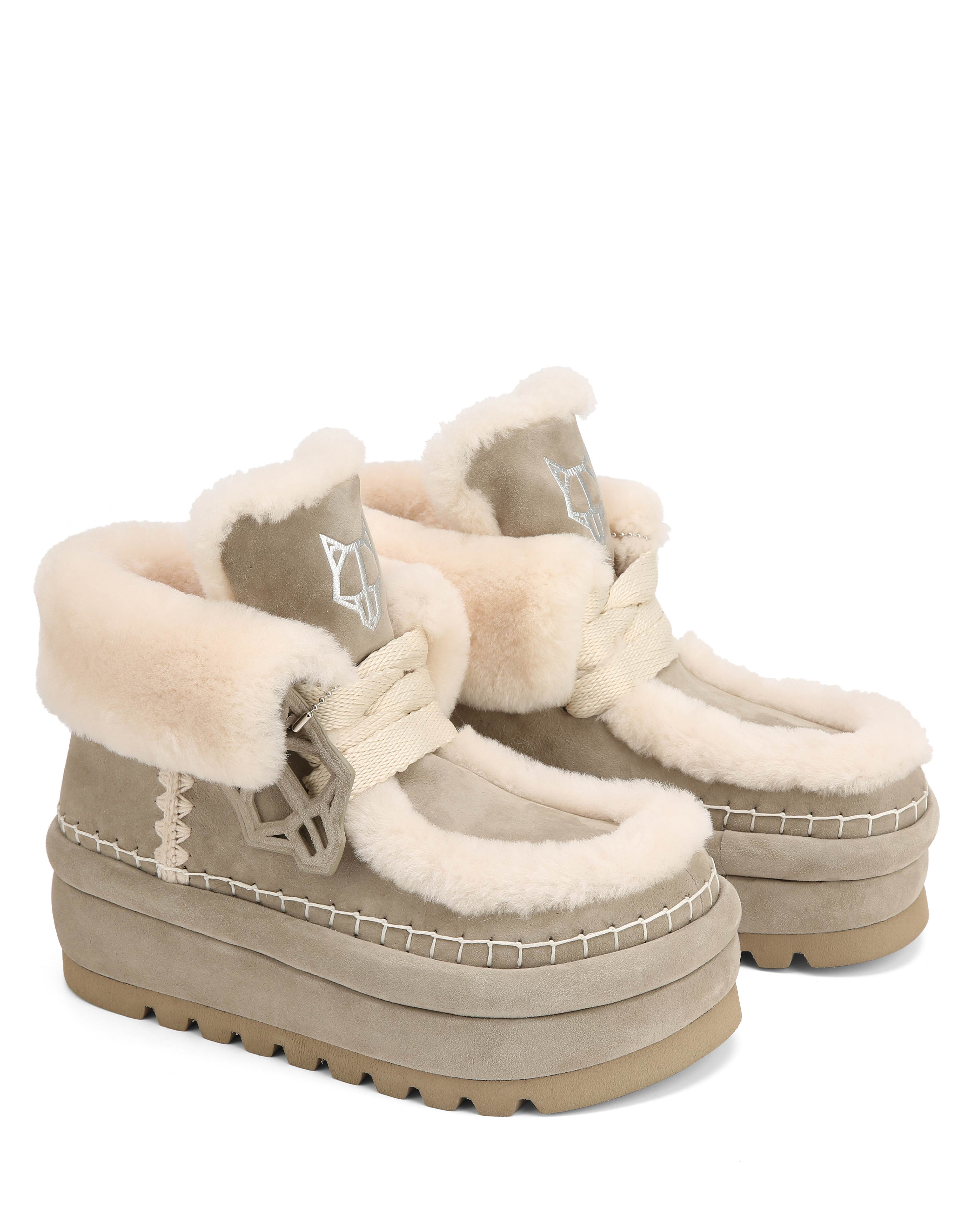 Bambi Yetti Stone Suede
