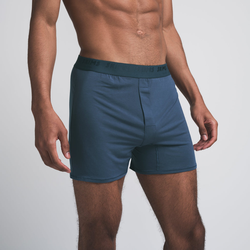 SKIMS STRETCH MENS KNIT BOXER | INDIGO