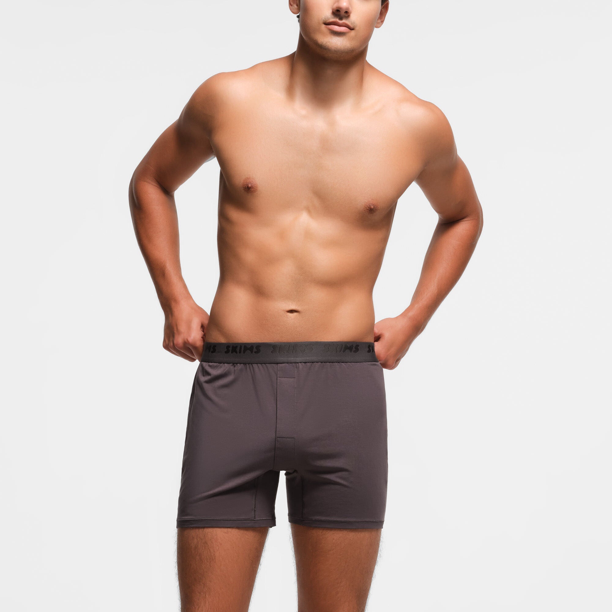 SKIMS STRETCH MENS KNIT BOXER | IRON