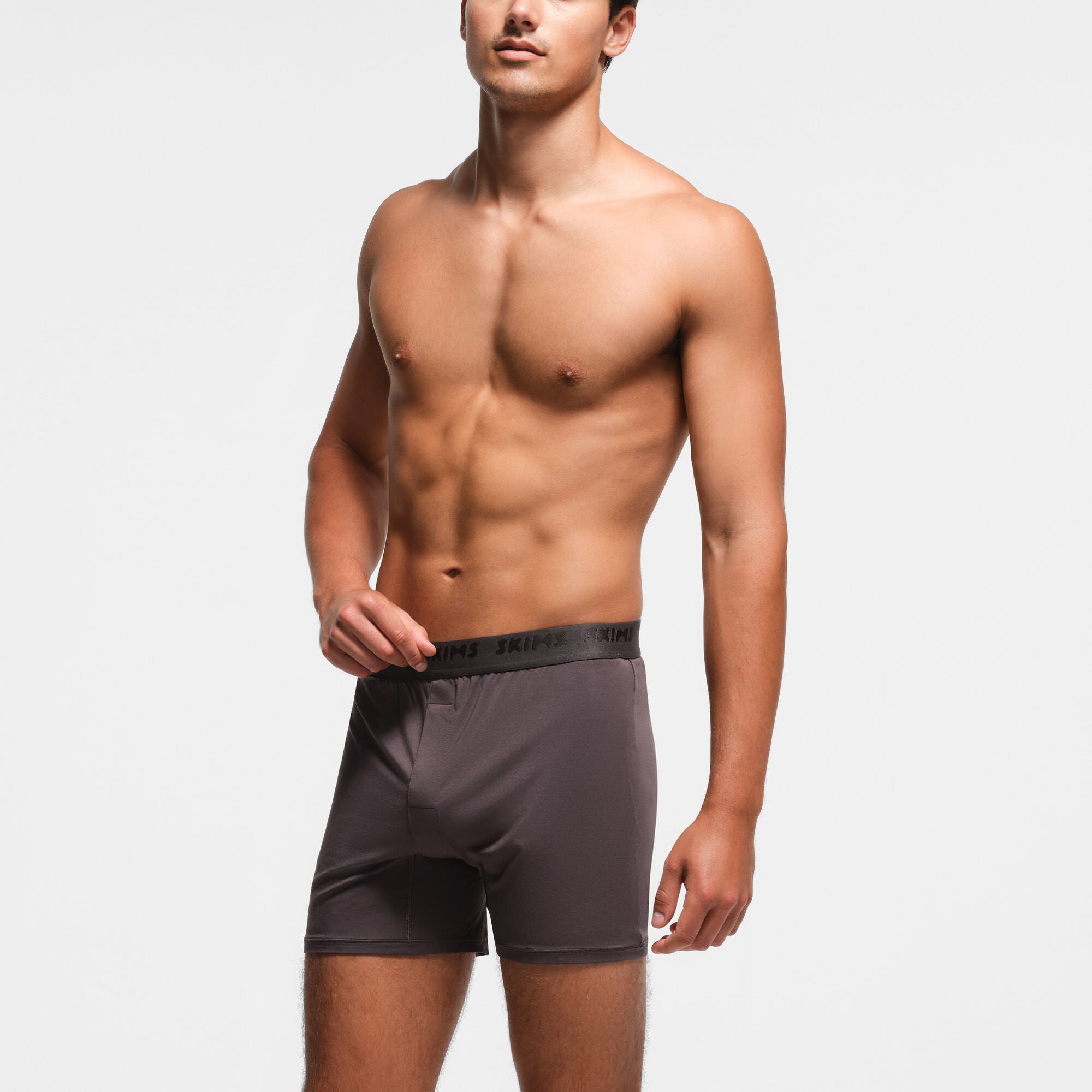 SKIMS STRETCH MENS KNIT BOXER | IRON