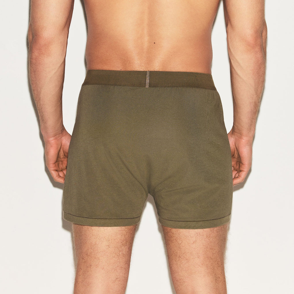 SKIMS COTTON MENS KNIT BOXER 3-PACK | ARMY MULTI