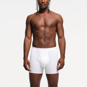 SKIMS BASICS MENS COTTON BOXER BRIEF 3-PACK | CHALK
