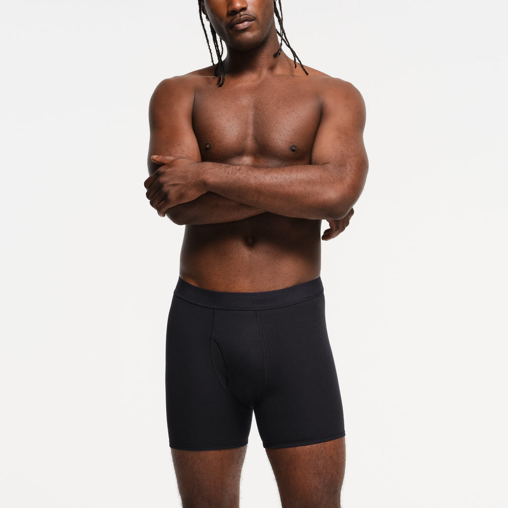 SKIMS BASICS MENS COTTON BOXER BRIEF 3-PACK | OBSIDIAN