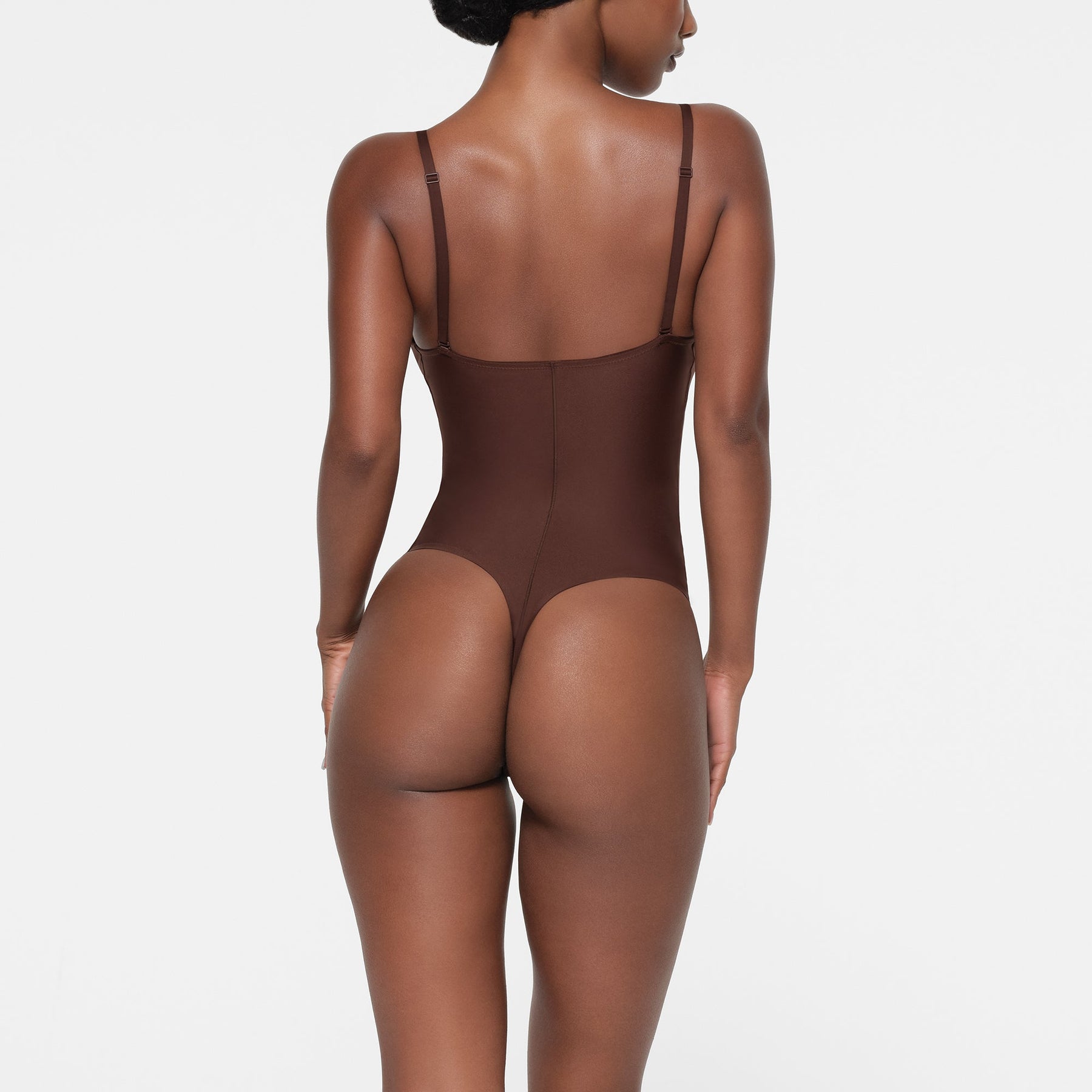 SKIMS BODY PUSH-UP THONG BODYSUIT | COCOA