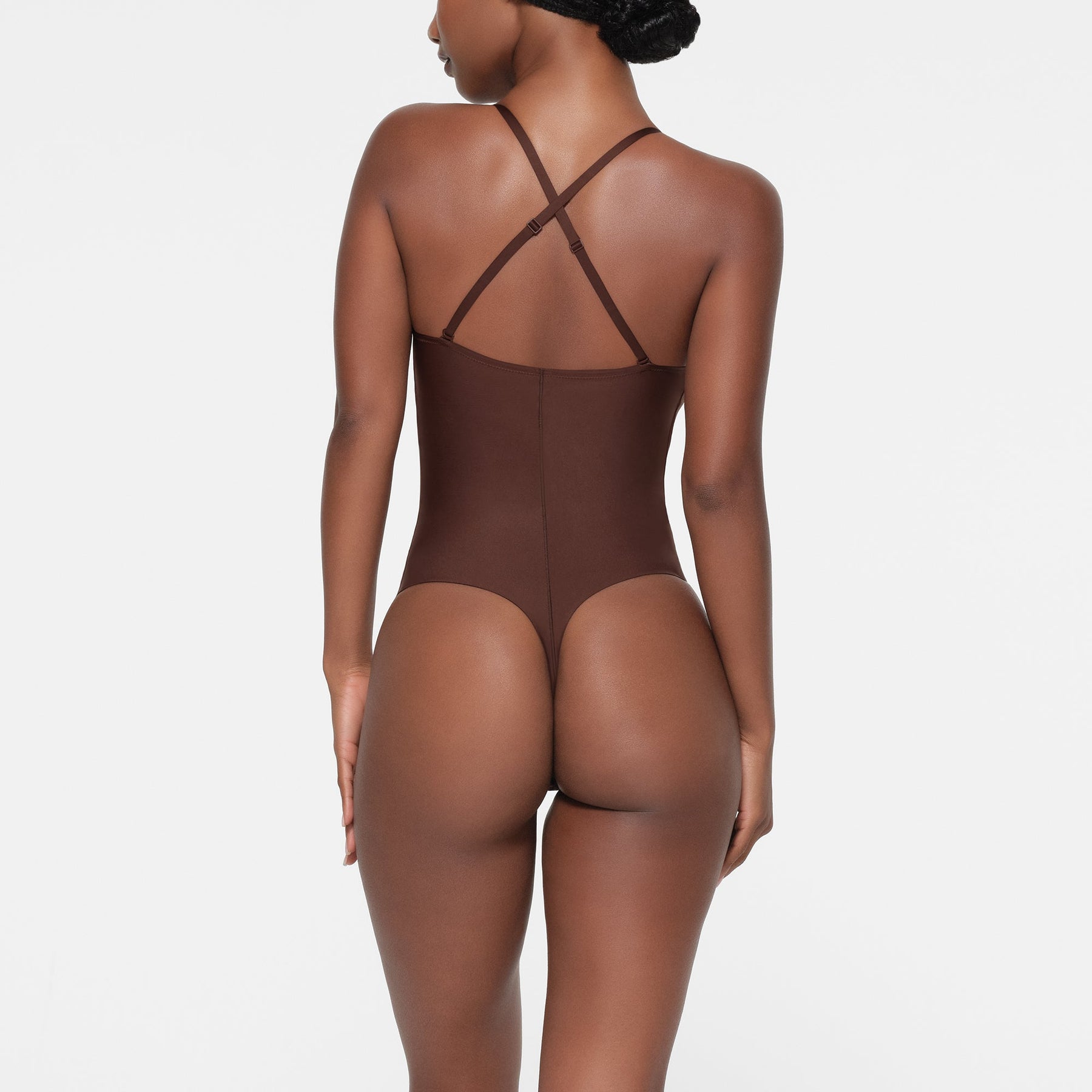 SKIMS BODY PUSH-UP THONG BODYSUIT | COCOA