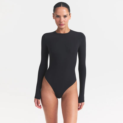Fits Everybody Long Sleeve Crew Neck Bodysuit