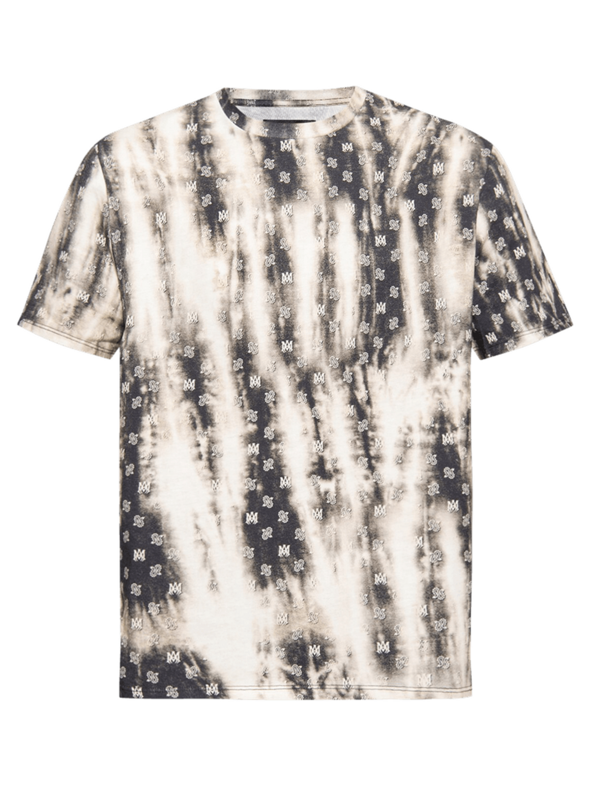 AMIRI BANDANA BLEACH TEE BLACK BEIGE
