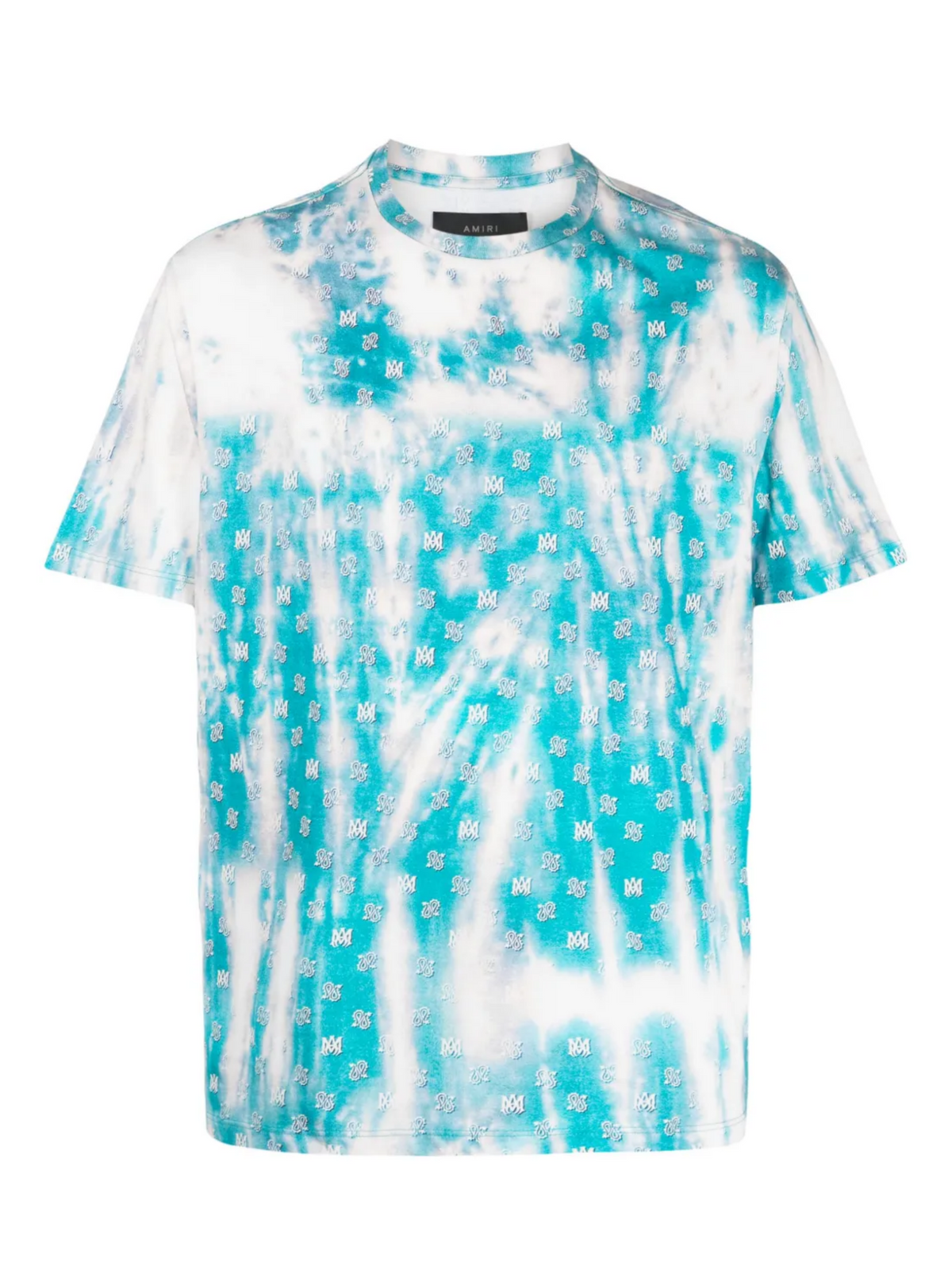 AMIRI BANDANA BLEACH TEE TEAL