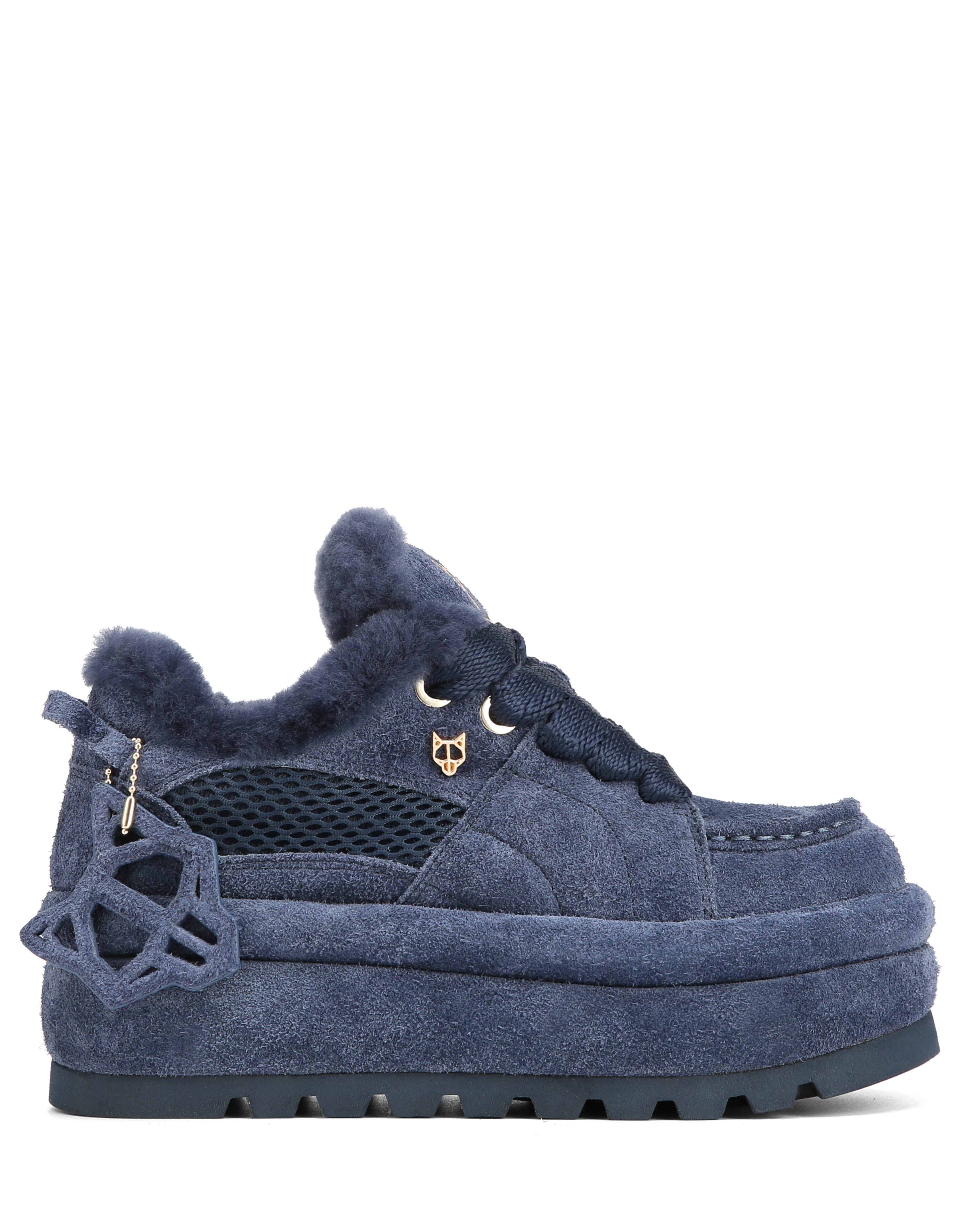 Beau Navy Suede