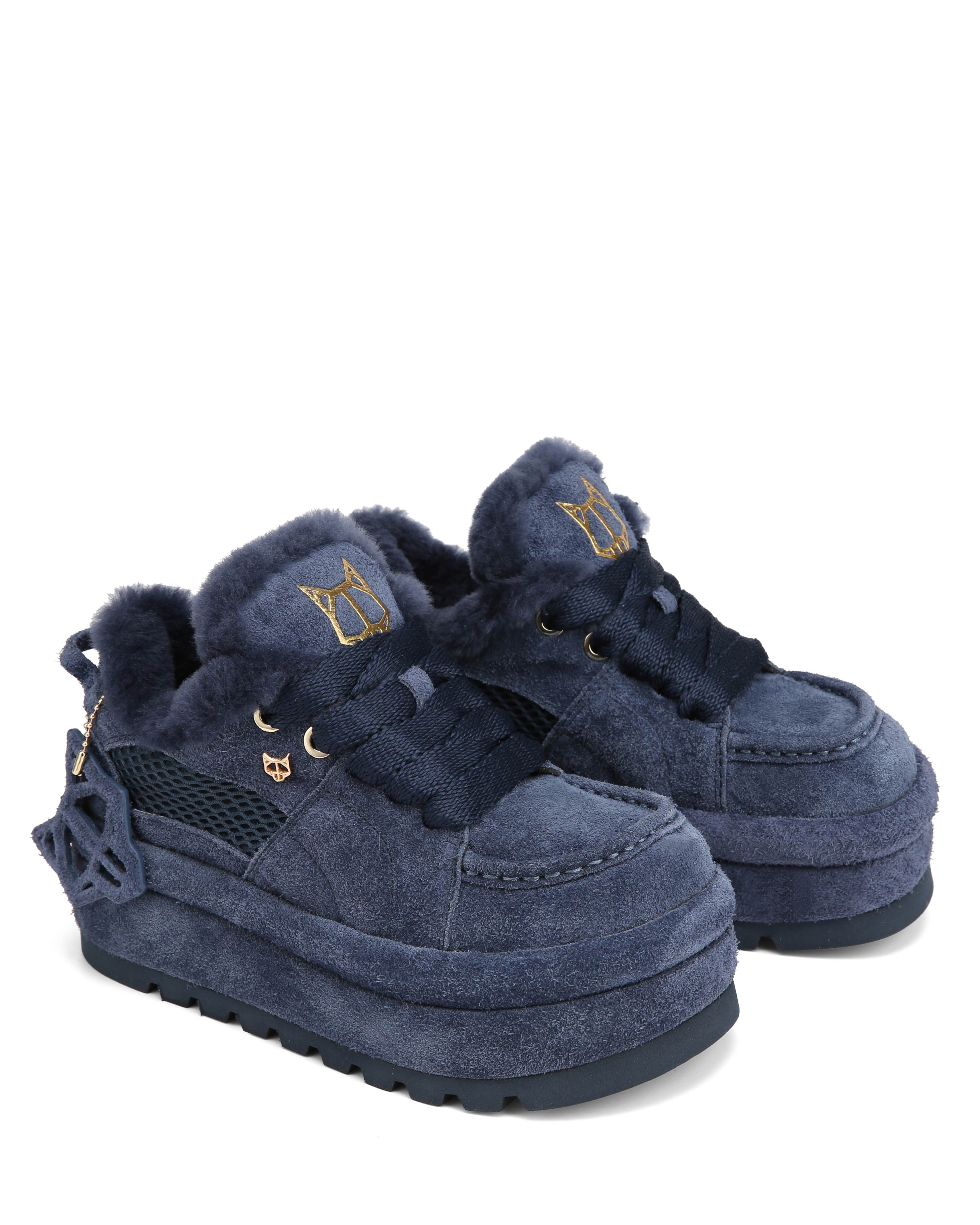Beau Navy Suede