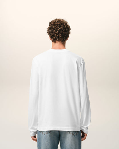 White Cotton longsleeves t-shirt with Ami De Coeur