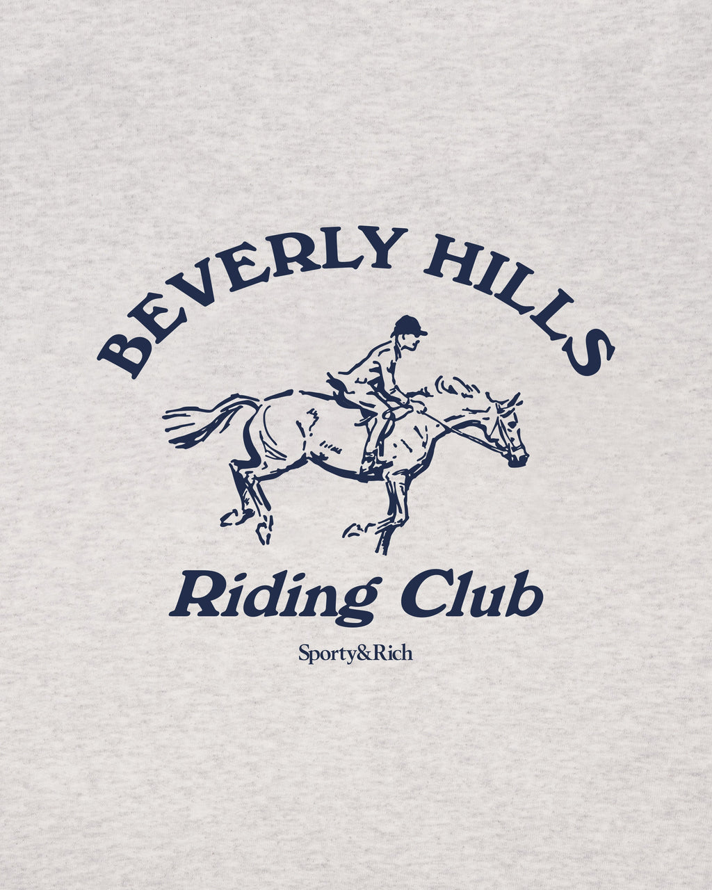 BH Riding Club Ringer Tee - Heather Gray/Dark Navy