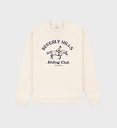 Beverly Hills Riding Club Soft Crewneck - Cream/Navy