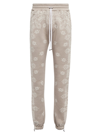 AMIRI BLEACH BANDANA SWEATPANTS CROCKERY