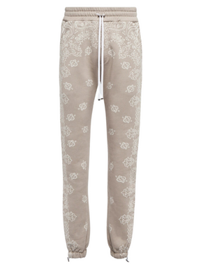 AMIRI BLEACH BANDANA SWEATPANTS CROCKERY