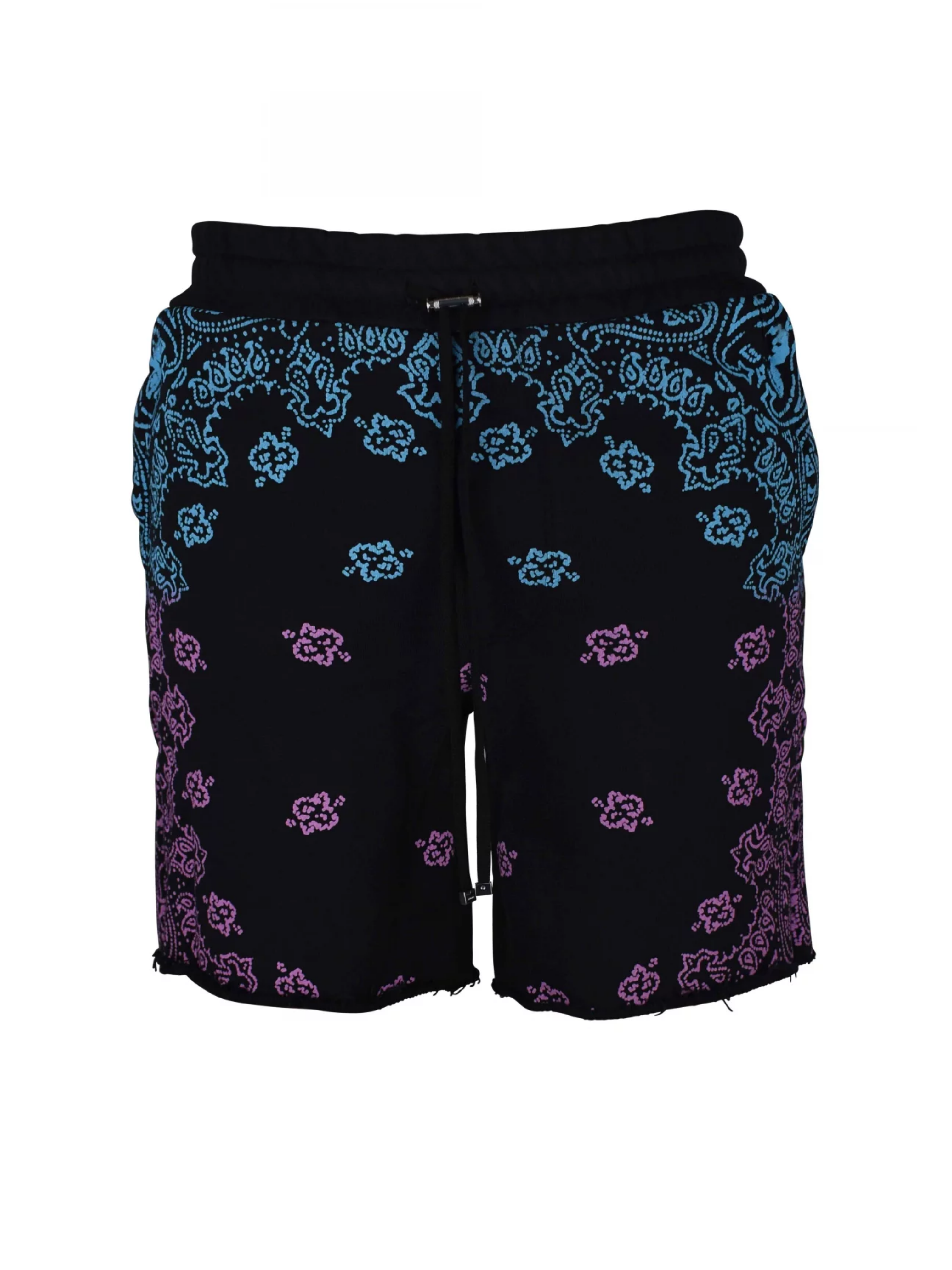 AMIRI BANDANA BLEACH SHORTS PINK / BLUE