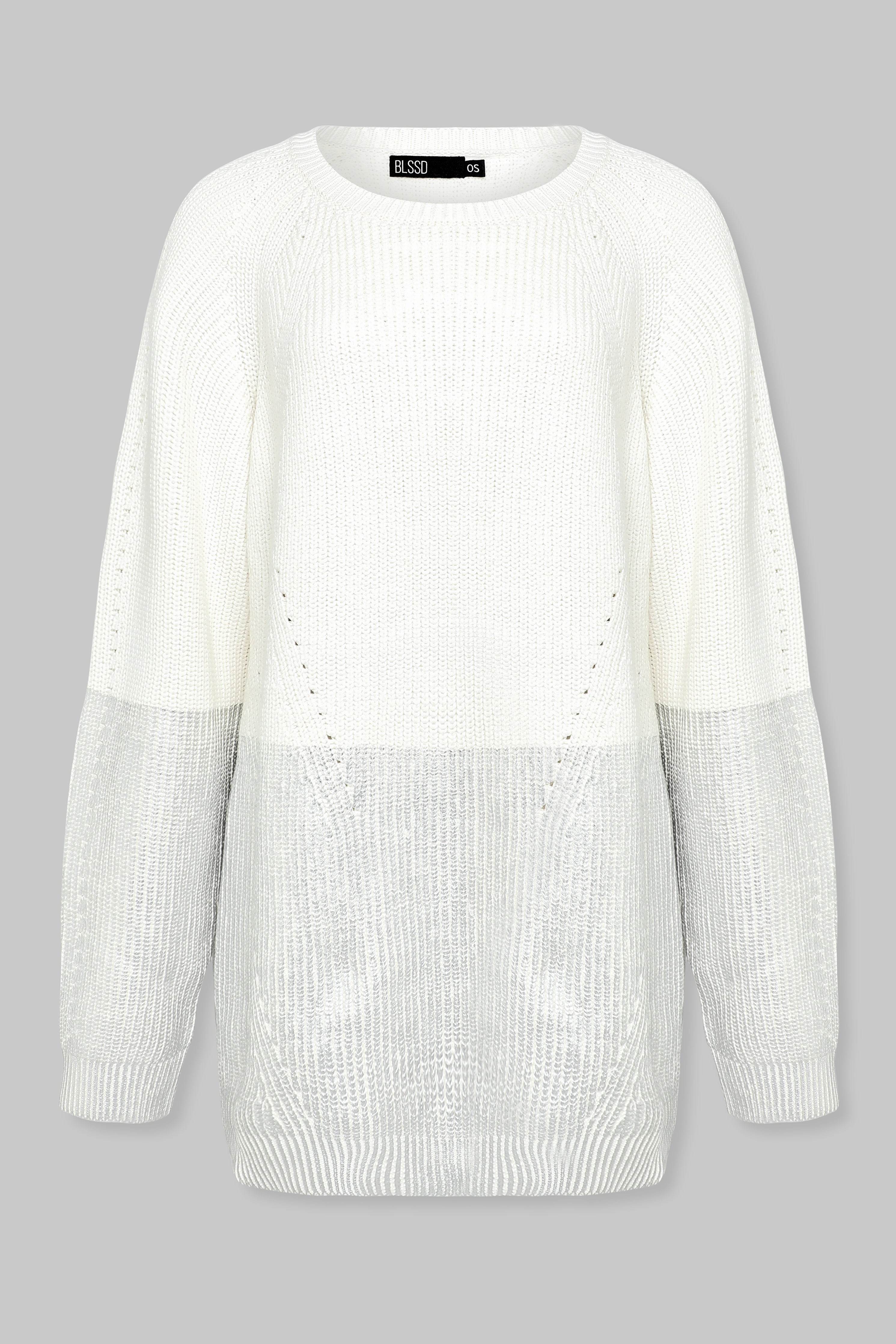 METALLIC EDGE KNIT SWEATER