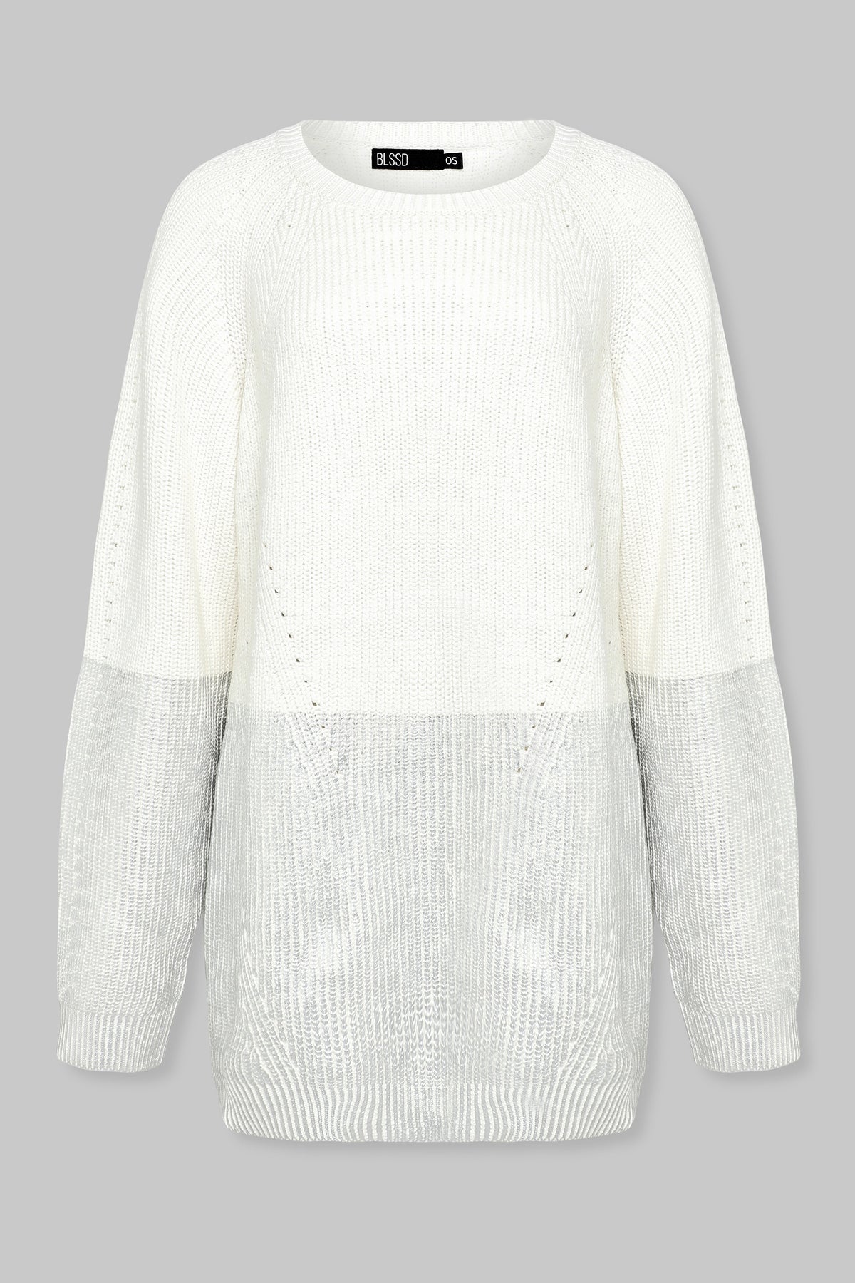 METALLIC EDGE KNIT SWEATER