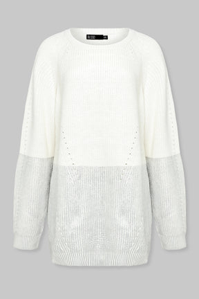 METALLIC EDGE KNIT SWEATER