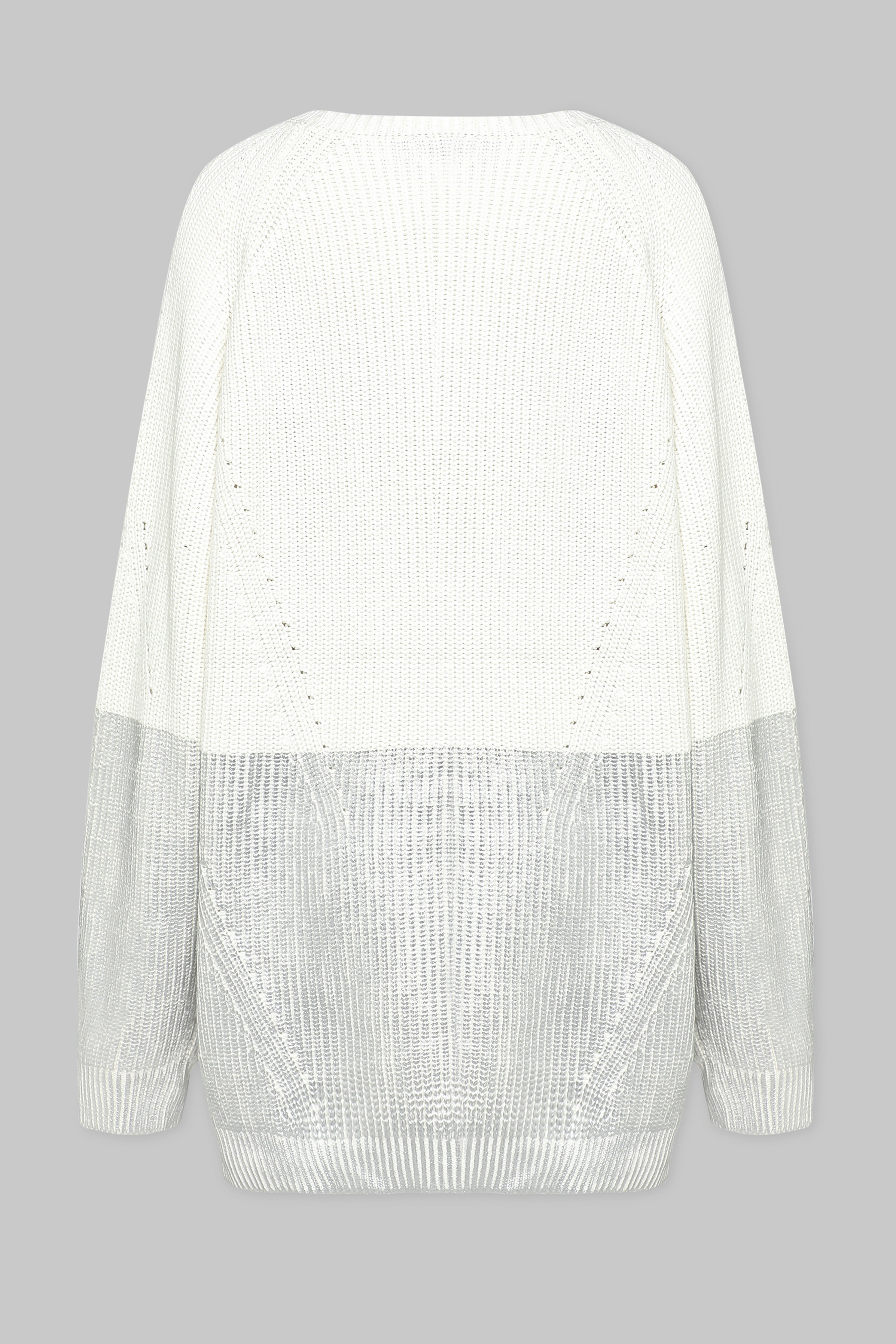 METALLIC EDGE KNIT SWEATER