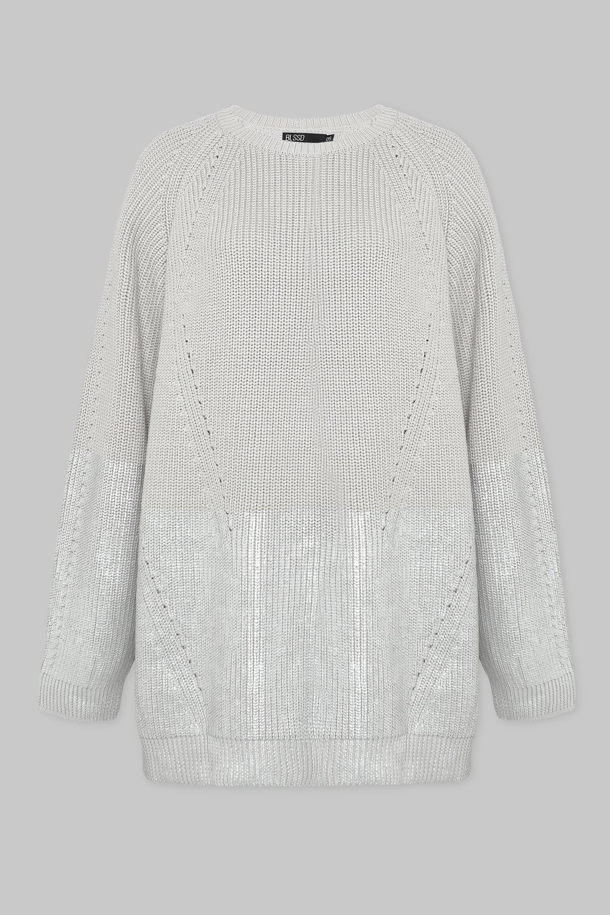 METALLIC EDGE KNIT SWEATER