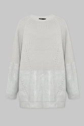 METALLIC EDGE KNIT SWEATER
