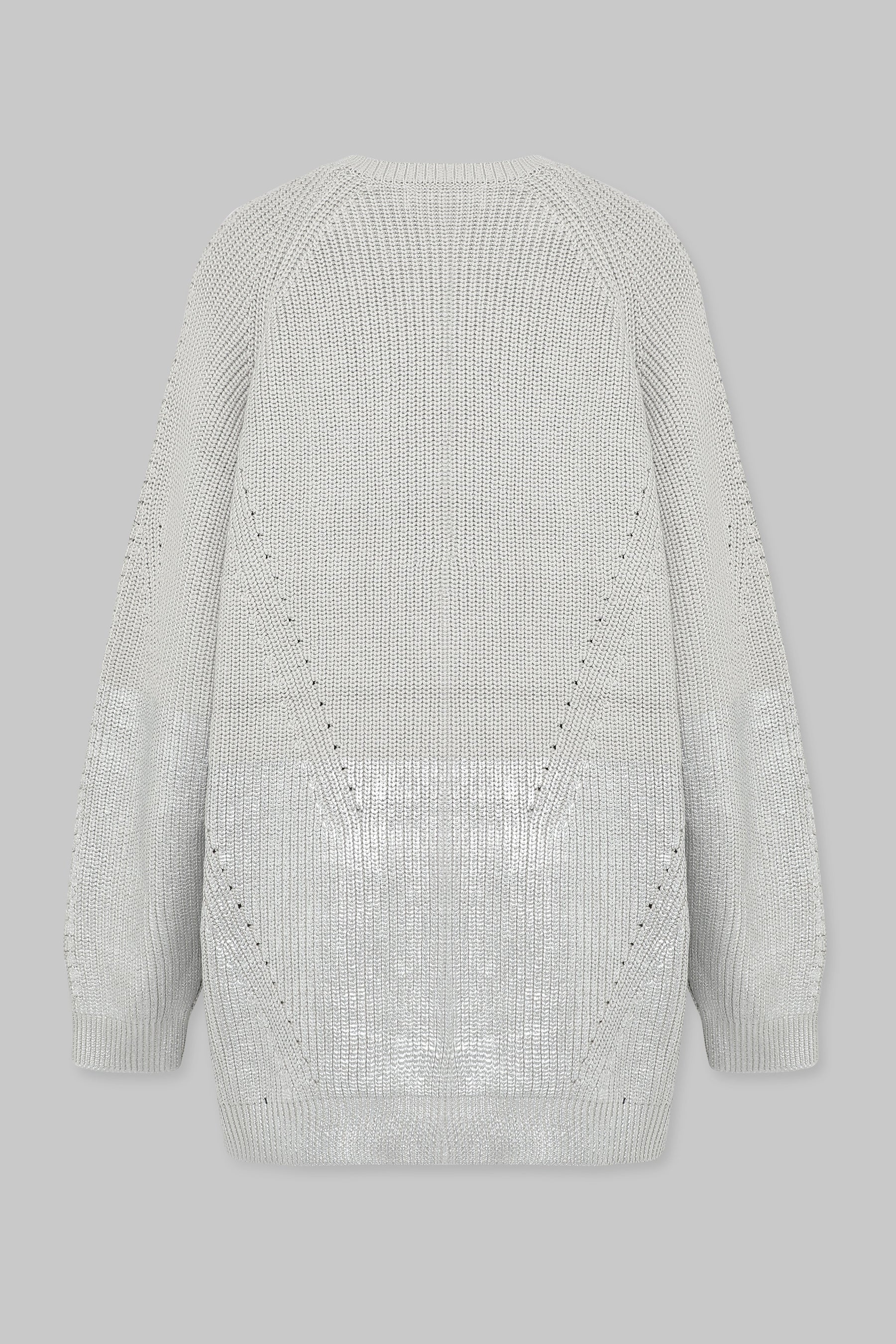 METALLIC EDGE KNIT SWEATER