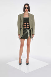 SEOUL SEQUIN SLANTED MINI SKIRT
