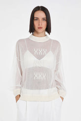WHAT ARE YOU NOT SHEER KNIT PULLOVER