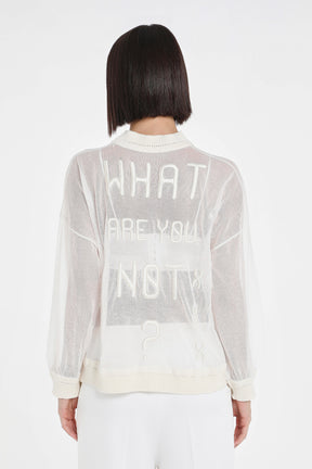 WHAT ARE YOU NOT SHEER KNIT PULLOVER
