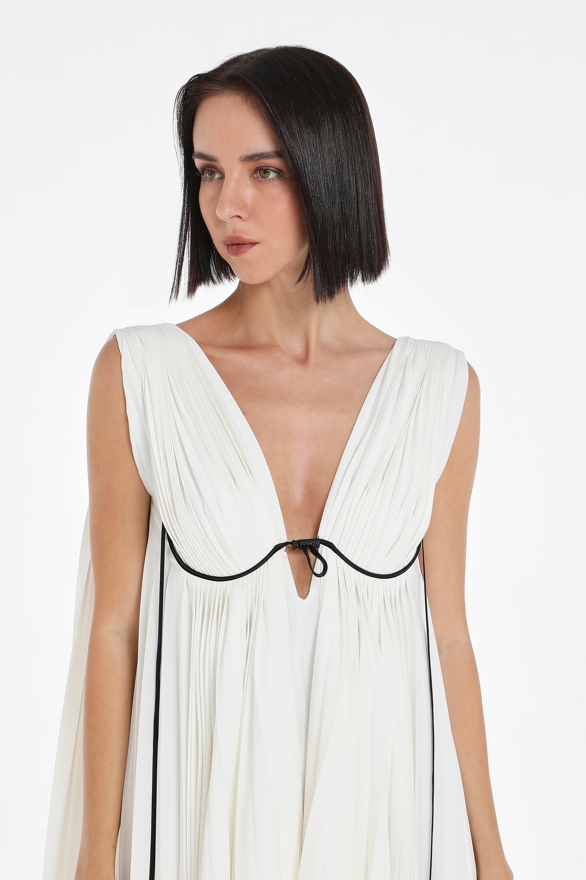PLEATED DRESS W/ BRA LINES