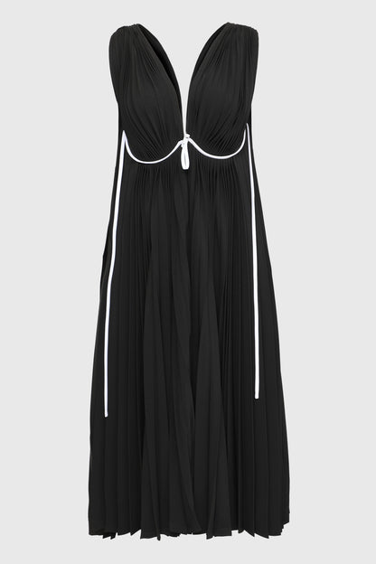 PLEATED DRESS W/ BRA LINES