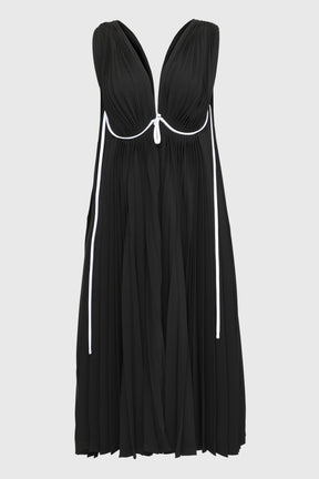 PLEATED DRESS W/ BRA LINES