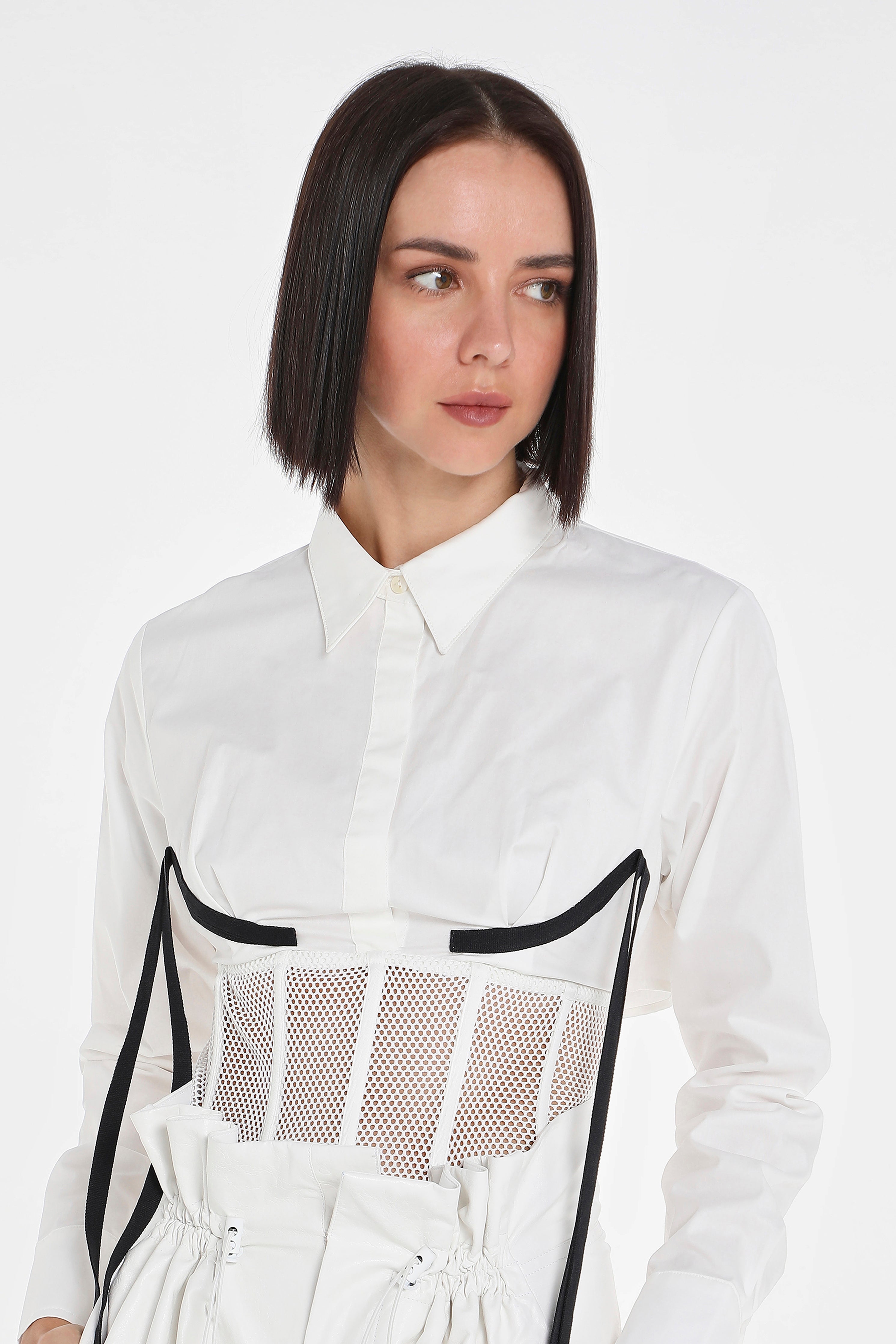 MESH CORSET SHIRT W/ BRA LINES