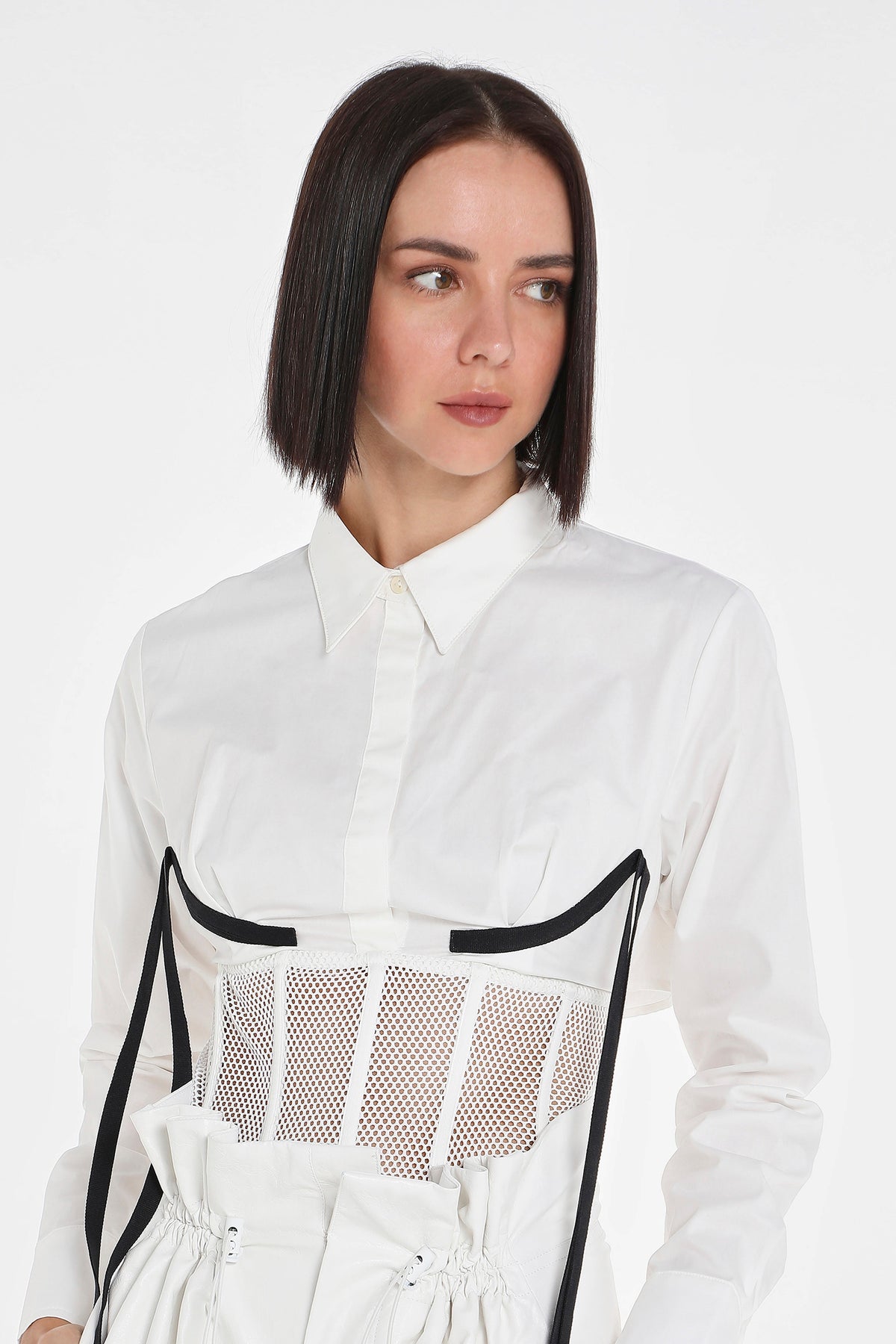 MESH CORSET SHIRT W/ BRA LINES