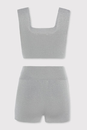 KNIT SQUARE BRALETTE AND BOXER SET