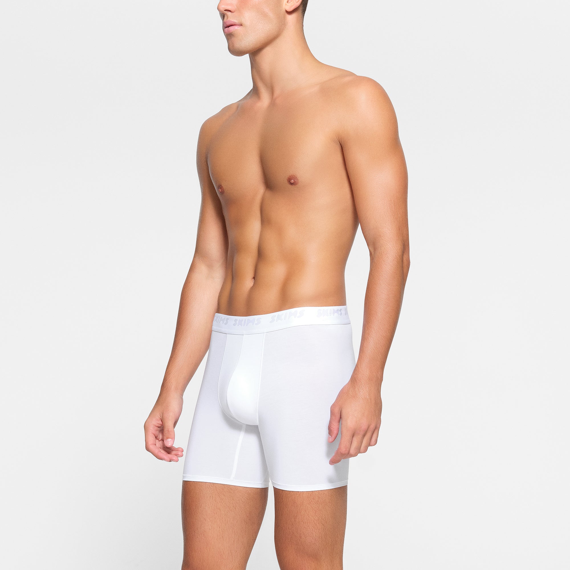 SKIMS STRETCH MENS 5" BOXER BRIEF 3-PACK | CHALK
