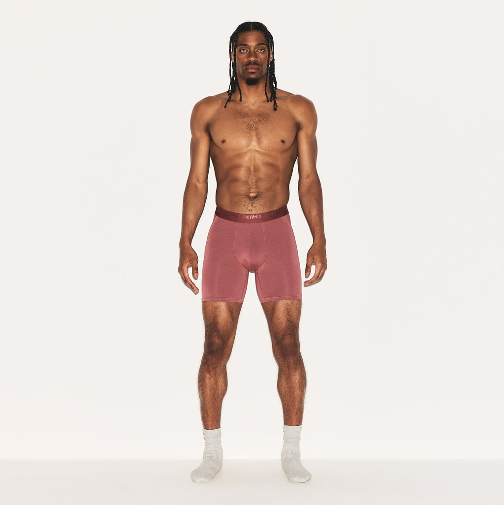 SKIMS STRETCH MENS 5" BOXER BRIEF | CORDOVAN