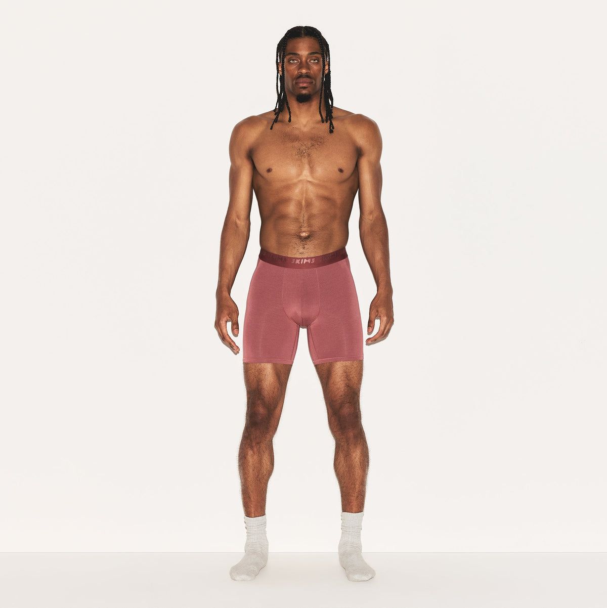 SKIMS STRETCH MENS 5" BOXER BRIEF | CORDOVAN